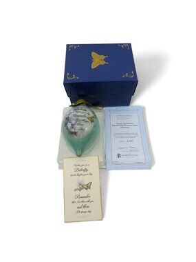 Bradford Exchange Lena Liu Always Remember Glass Butterfly Ornament